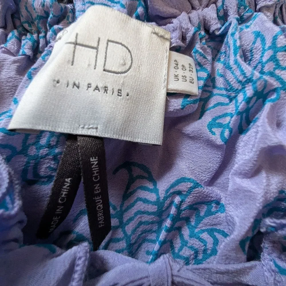 HD in Paris Purple Silk Tank 0P Anthropologie European Summer Cami Lavender - Picture 4 of 7